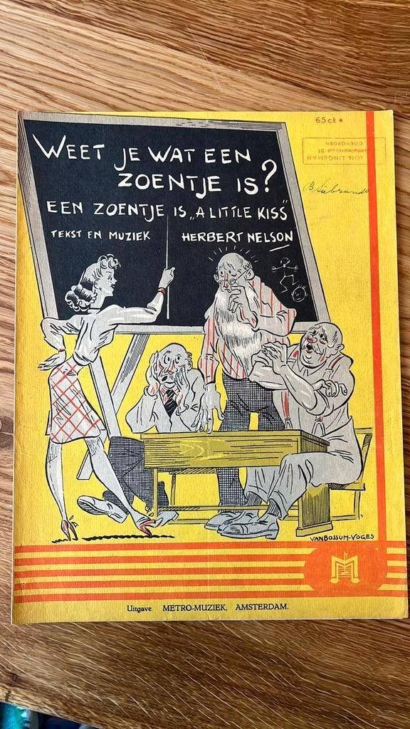 Weet je wat een zoentje is? a Little Kiss bladmuziek Nelson, Ophalen of Verzenden, Gebruikt, Artiest of Componist, Populair