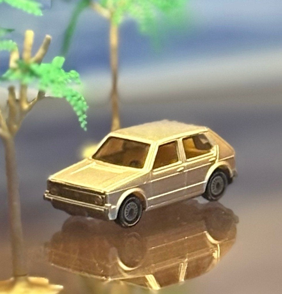 Siku VW Golf LS 1033 - Made in W-Germany 7cm zilverkleur, Ophalen of Verzenden, Gebruikt, Auto