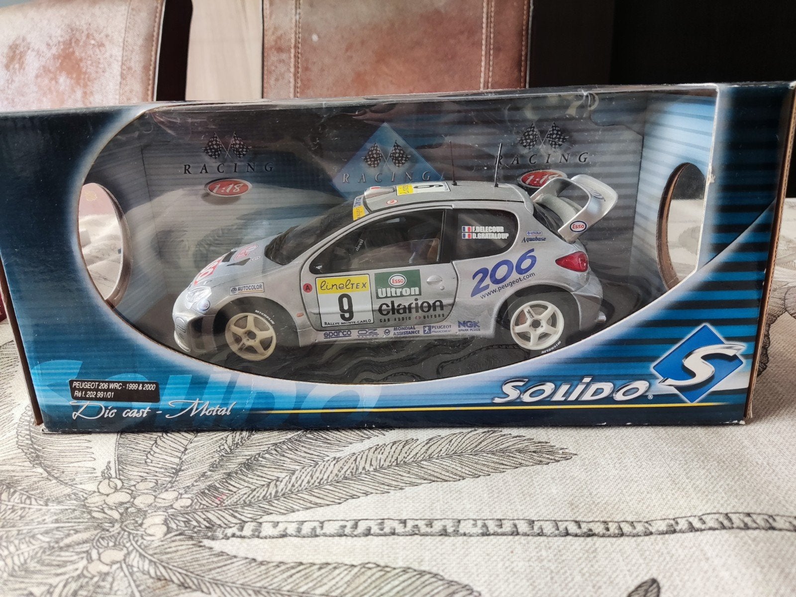 Solido Peugeot 206 WRC 1:18 Diecast Modelauto, Ophalen of Verzenden, Zo goed als nieuw, Auto, Solido