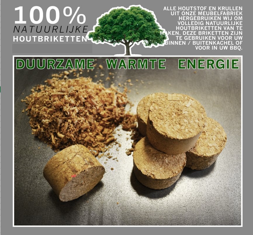 Houtbriketten, 6 m³ of meer, Ophalen, Eikenhout, Blokken