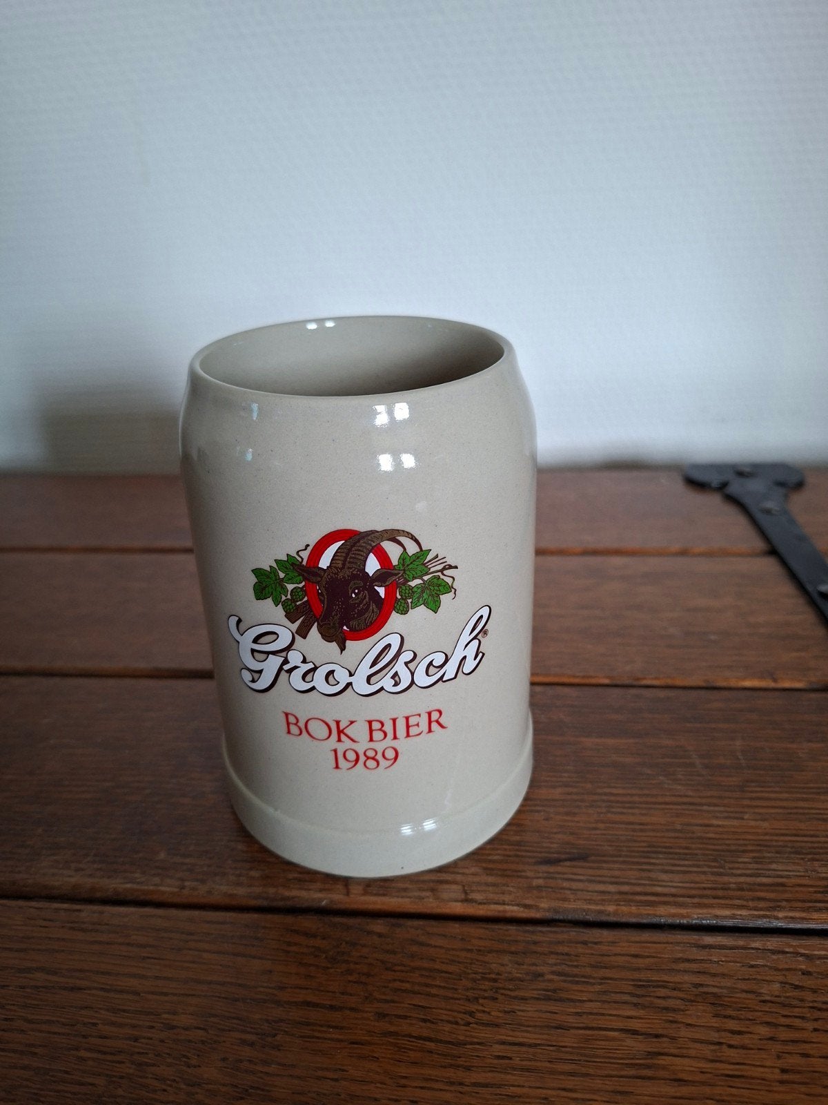 Vintage Grolsch Bokbier Bierpul 1989, Ophalen of Verzenden