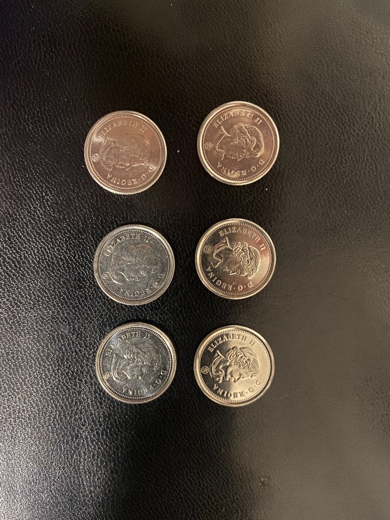 6 canadese dubbeltjes, Ophalen of Verzenden, Noord-Amerika, Losse munt