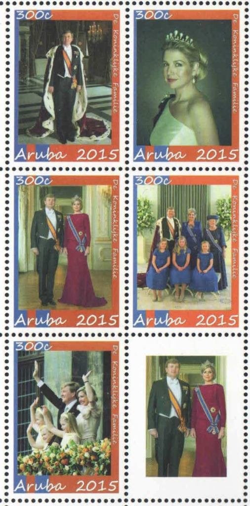Aruba 788/92 postfris Koninklijk huis 2015, Ophalen of Verzenden, Postfris