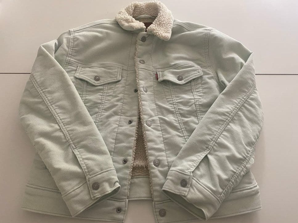 Levi's Sherpa Corduroy Trucker Jas / maat S - zgan!, Ophalen of Verzenden, Zo goed als nieuw, Maat 36 (S), Groen