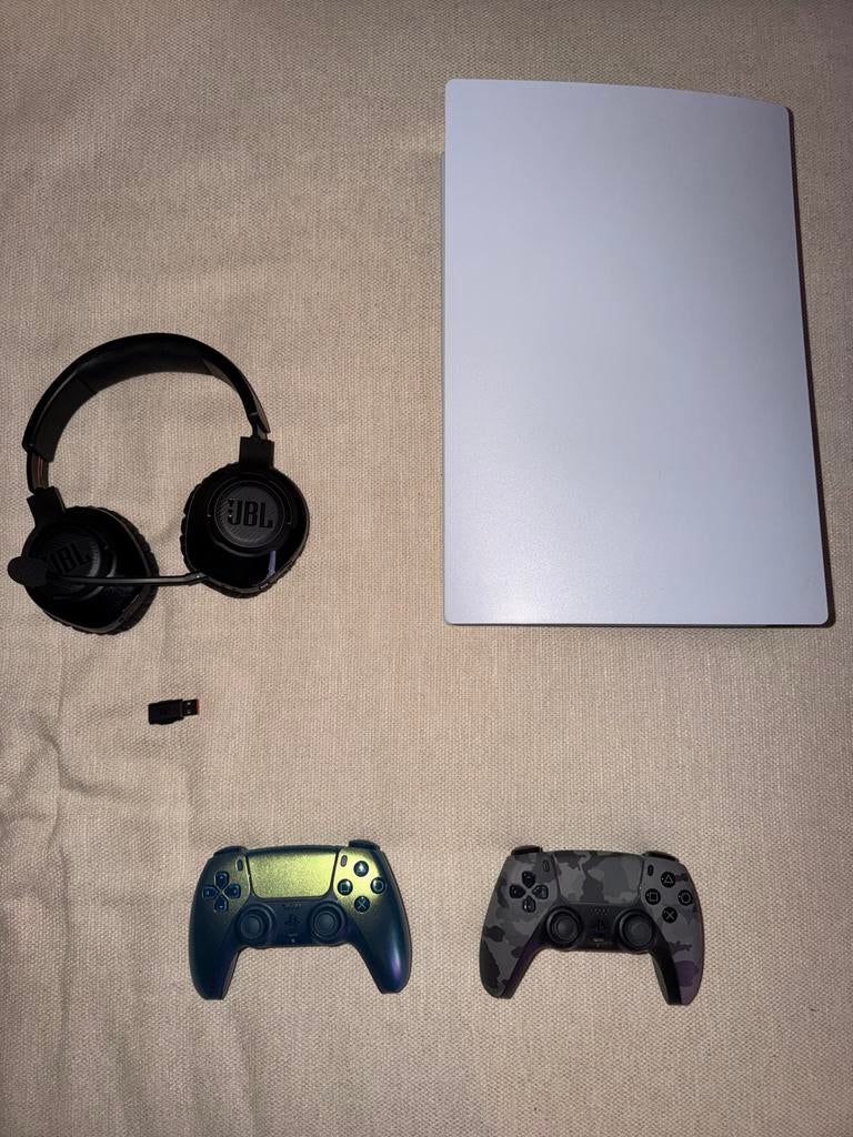 PlayStation 5 met custom controller en JBL BT headset, Ophalen, Zo goed als nieuw, Playstation 5