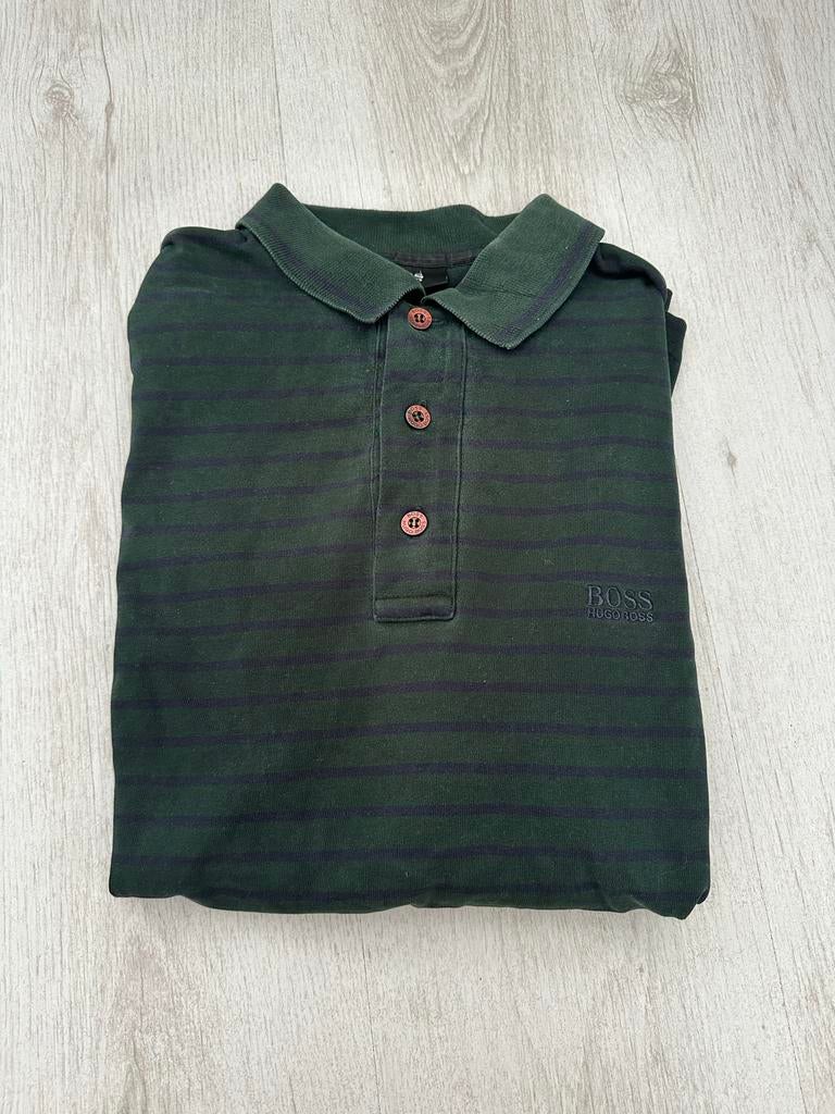 BOSS Hugo Boss polo lange mouwen, Ophalen of Verzenden, Gedragen, Overige maten, Groen