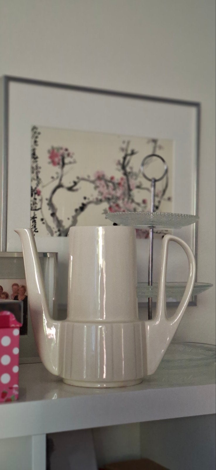 Vintage WMF Theepot/Koffiepot - Crème Keramiek, Gebruikt, Ophalen of Verzenden, Steen/keramiek, Overige merken