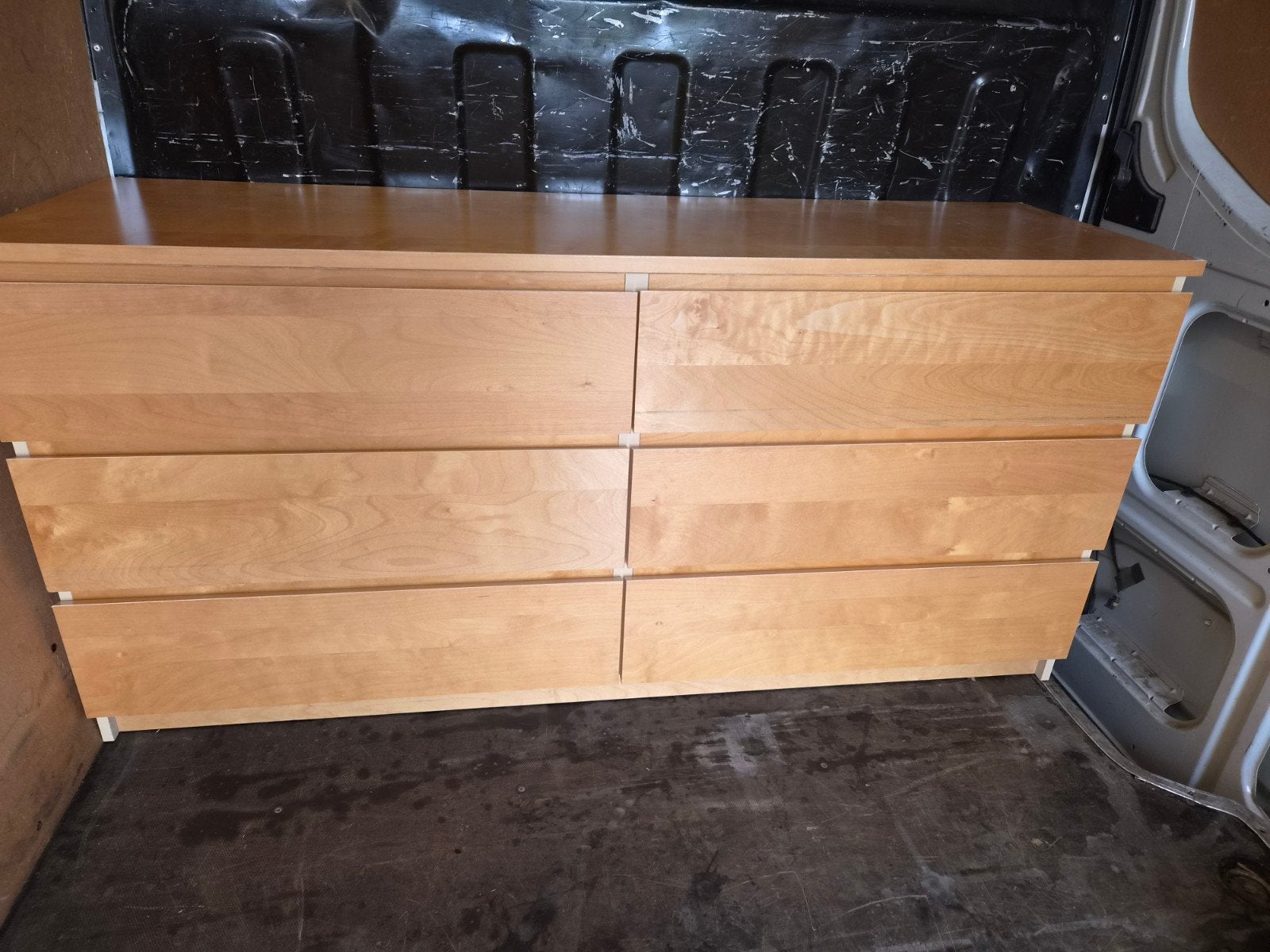 IKEA Malm ladekast - 6 laden, berkenfineer, Ophalen, Gebruikt, 5 laden of meer, 150 tot 200 cm