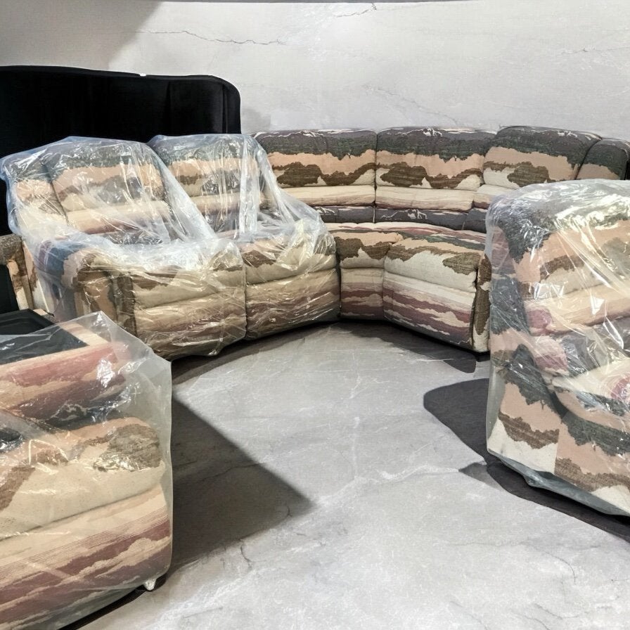 LA-Z-BOY Hoekbank-Rechte Bank -2 relax standen 6 personen, Ophalen, Nieuw, Stof, Amerikaans fabricaat- relaxen- comfort-stoer