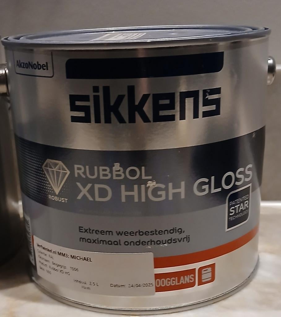 Buitenverf sikkens rubbol xd high gloss, Ophalen of Verzenden, Nieuw, Lak