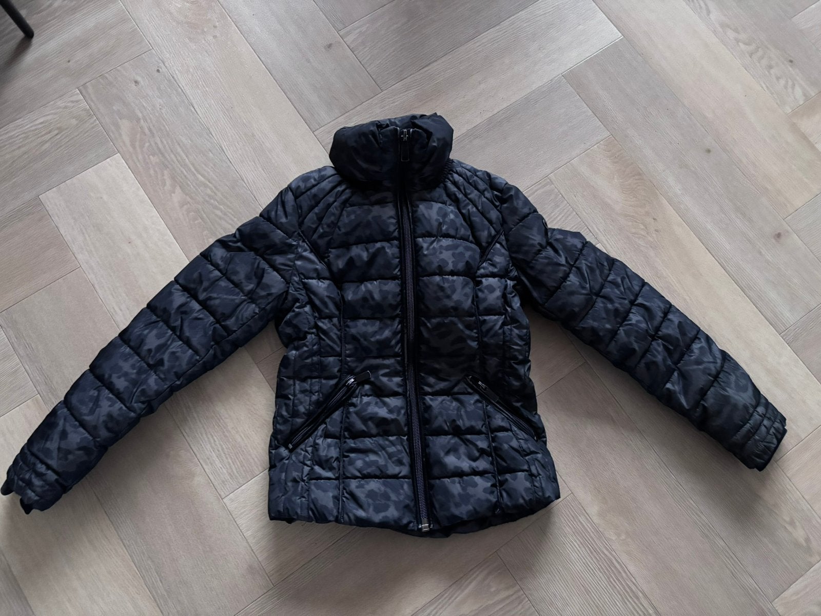 Mooie Reset winterjas panter print maat 36 kort model, Ophalen of Verzenden, Zo goed als nieuw, Maat 36 (S), Bruin