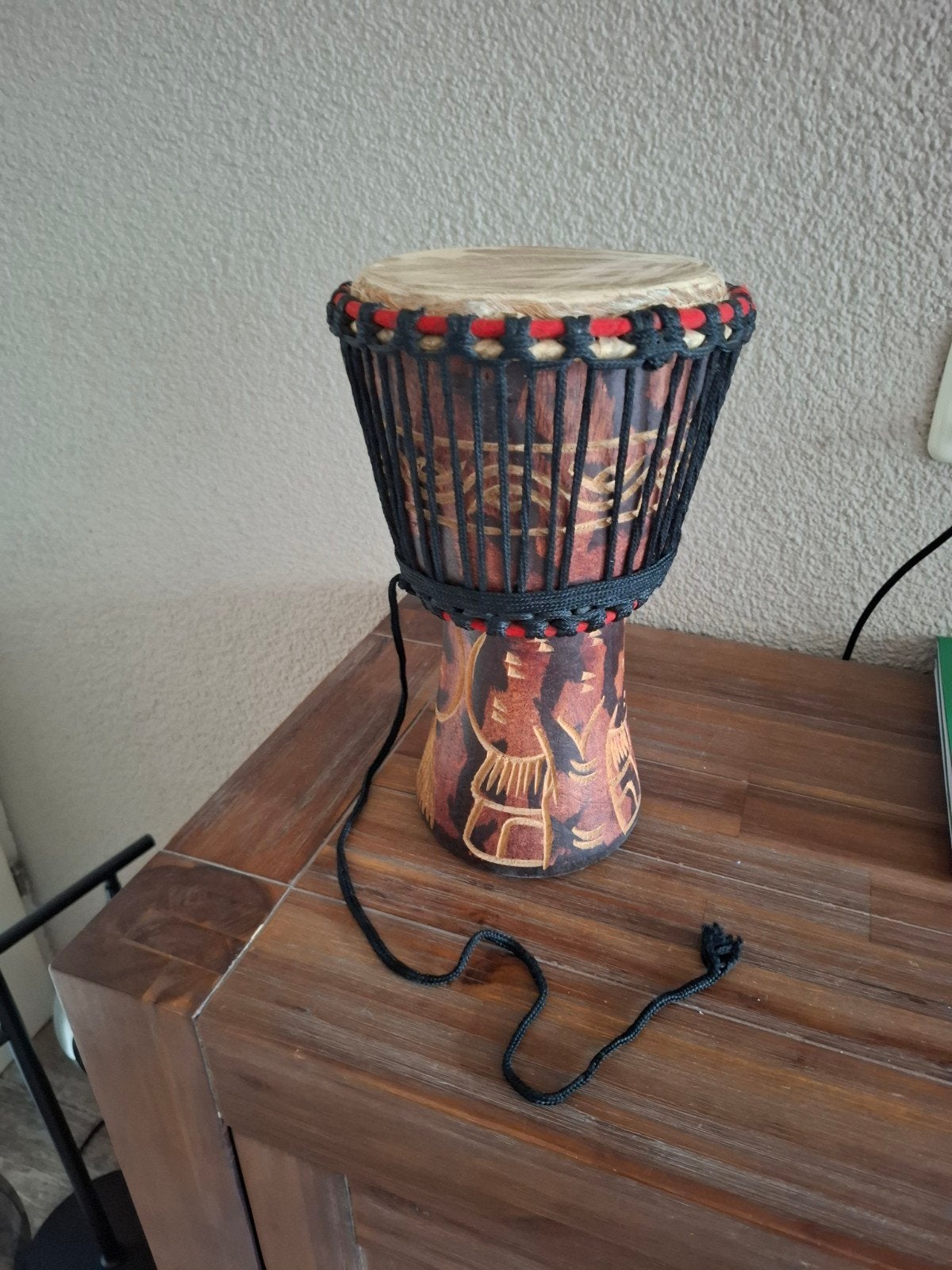 Mooie handgemaakte Djembe trommel, Ophalen of Verzenden, Zo goed als nieuw, Overige merken