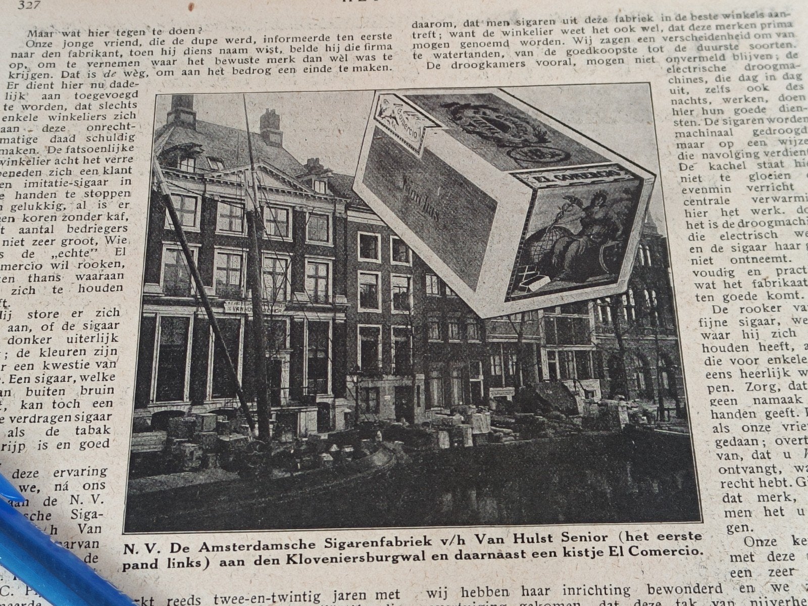 1915, SIGARENFABRIEK VAN HULST, AMSTERDAM, BLIK, SIGAREN., Ophalen of Verzenden, Voor 1920, Tijdschrift
