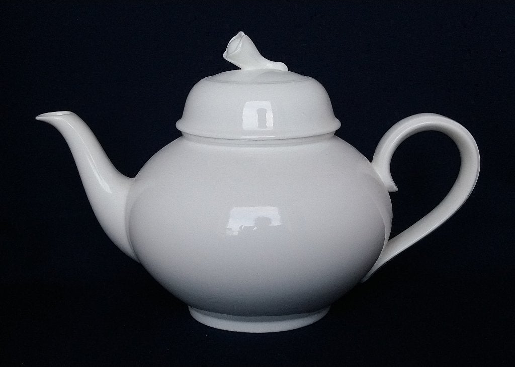 Royal Canterbury Anna - witte theepot, Overige merken, Ophalen of Verzenden, Zo goed als nieuw, Porselein