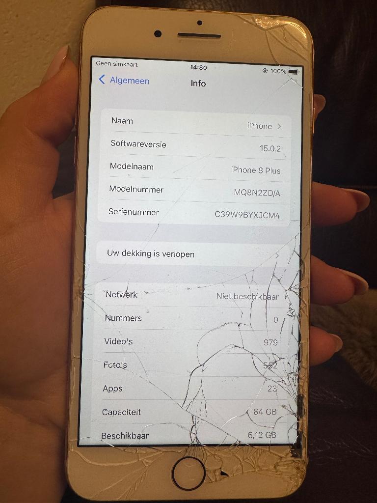 Iphone 8plus roze, Telecommunicatie, Mobiele telefoons | Apple iPhone, Ophalen, Gebruikt, 64 GB, Roze