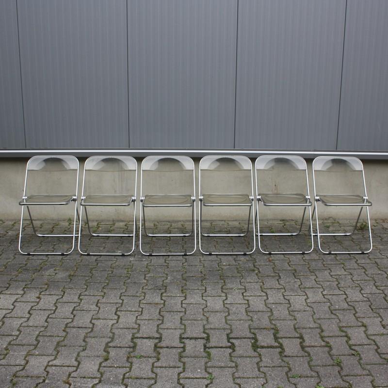 Plia stoelen | Giancarlo Piretti | Castelli | € 95,- p.stuk, Huis en Inrichting, Stoelen, Gebruikt, Vijf, Zes of meer stoelen
