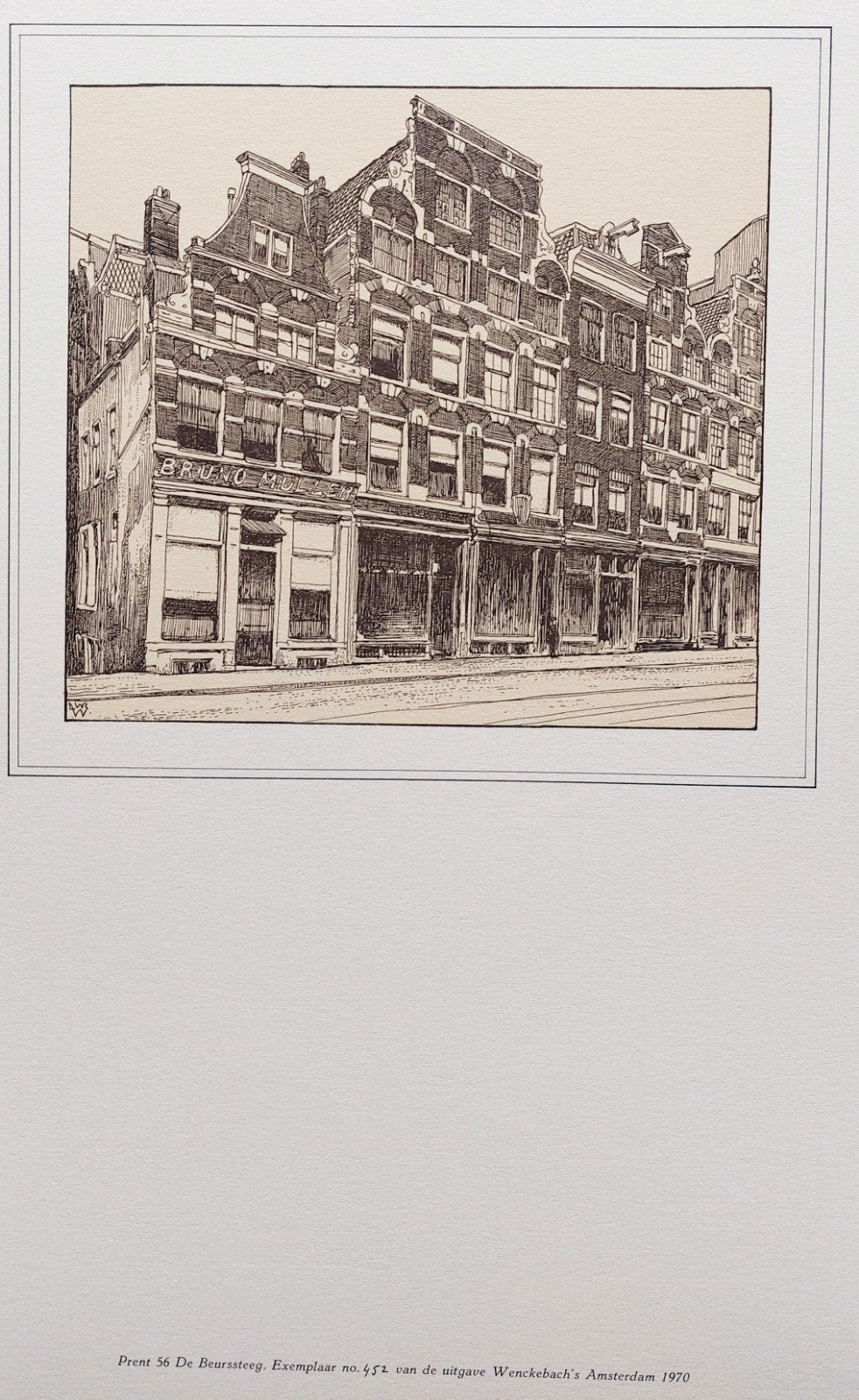 Amsterdam ... De Beurssteeg ... Amsterdam ... L.W.R. Wenckeb, Antiek en Kunst, Ophalen of Verzenden