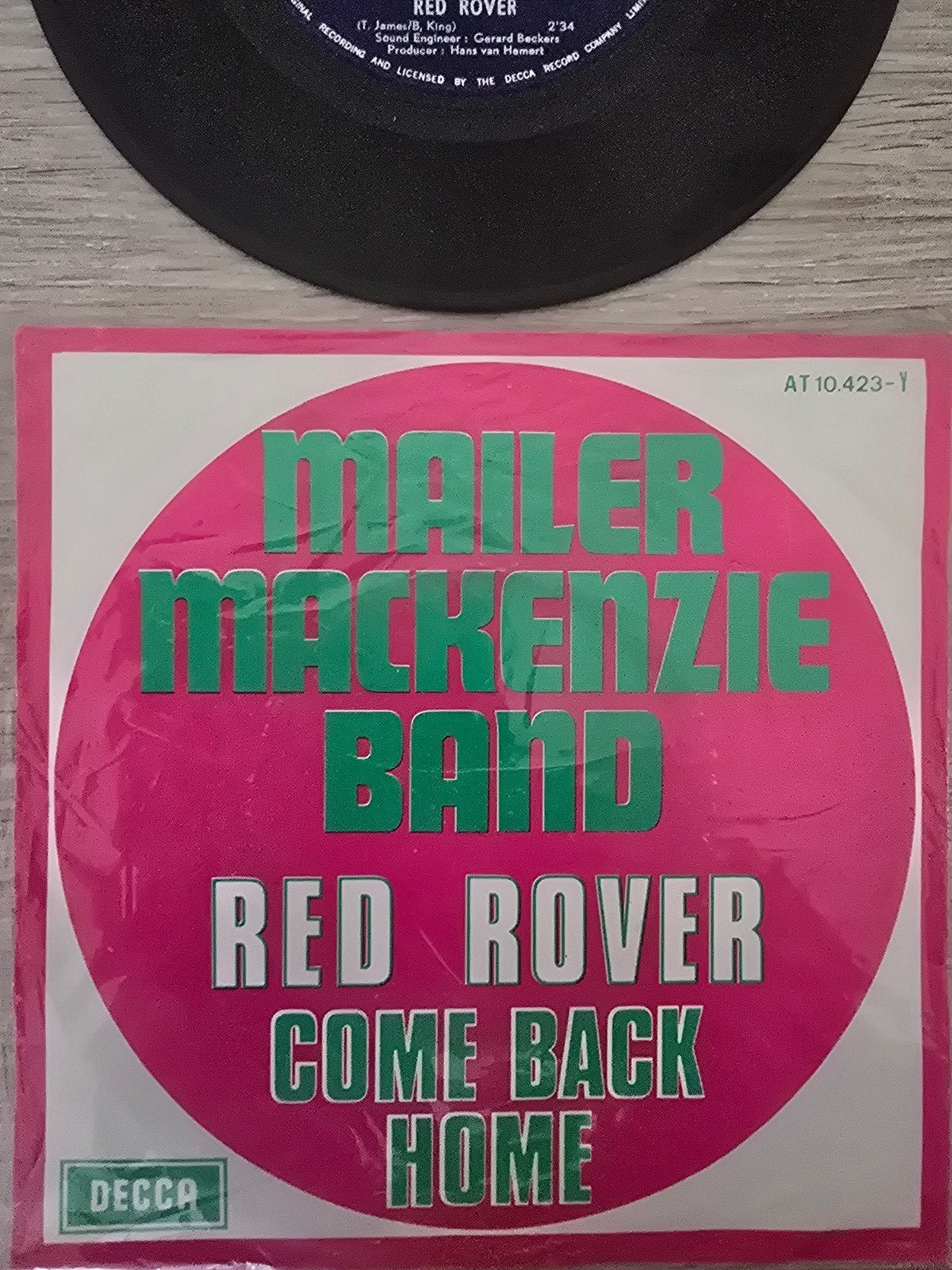 Mailer Mackenzie band/ red rover, Ophalen of Verzenden, Gebruikt, 7 inch, Poprock