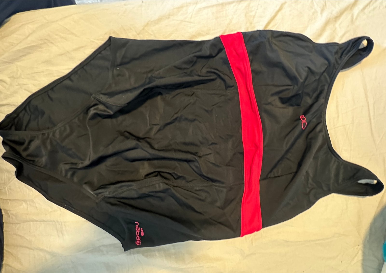 Nabaiji badpak zwart met roze streep, Kleding | Dames, Ophalen of Verzenden, Gedragen, Zwart, Badpak