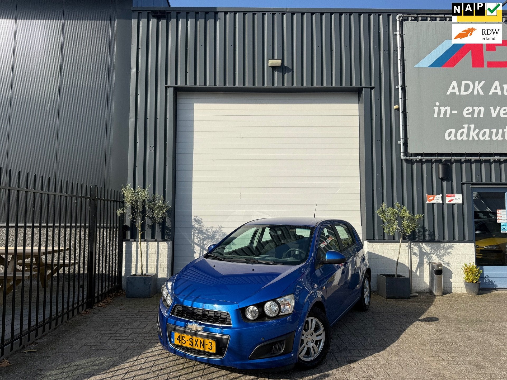 Chevrolet Aveo 1.4 LT AUTOMAAT/STOELVERW/AIRCO/ELEK PAKKET, Auto's, Chevrolet, Euro 5, Gebruikt, 4 cilinders, Blauw