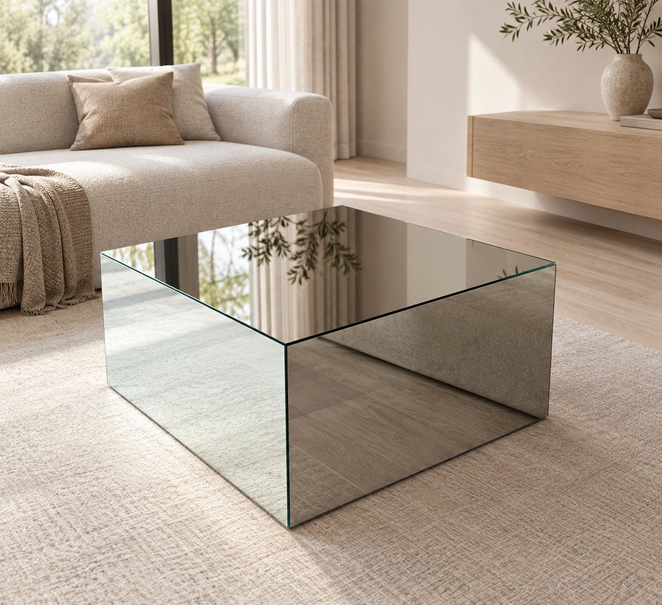 Bijzondere Spiegelblok Tafel - Blikvanger voor elk Interieur, Huis en Inrichting, Ophalen, Noorderpalen, Lisa, HKliving