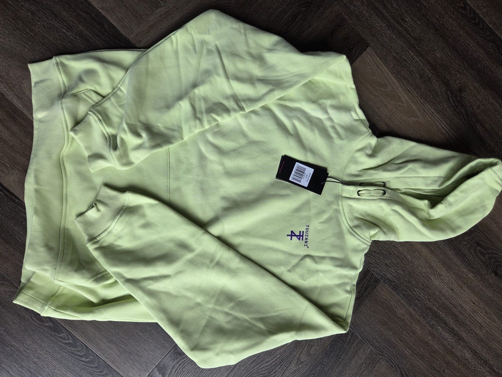 Nieuwe Touzani hoodie - Lichtgroen met print MAAT 170/176, Verzenden, Nieuw, Overige maten, TOUZANI