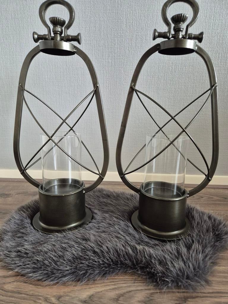 2 Gave windlichten, Ophalen of Verzenden, Zo goed als nieuw