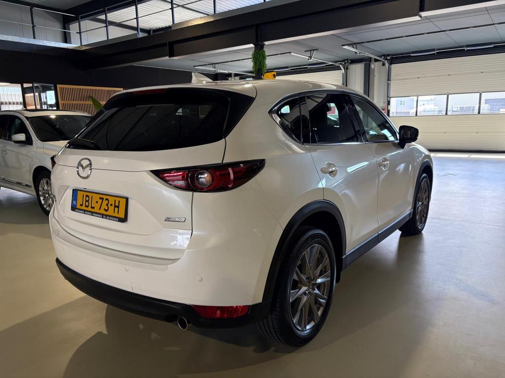 Mazda CX-5 2.5 SkyActiv-G 194 Signature AWD leder schuifdak, Auto's, Gebruikt, 4 cilinders, 2000 kg, Wit