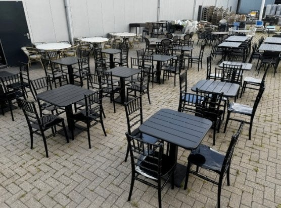 Gebruikte terras set Enzo, Zakelijke goederen, Horeca | Meubilair en Inrichting, Meubilair, Gebruikt, Ophalen
