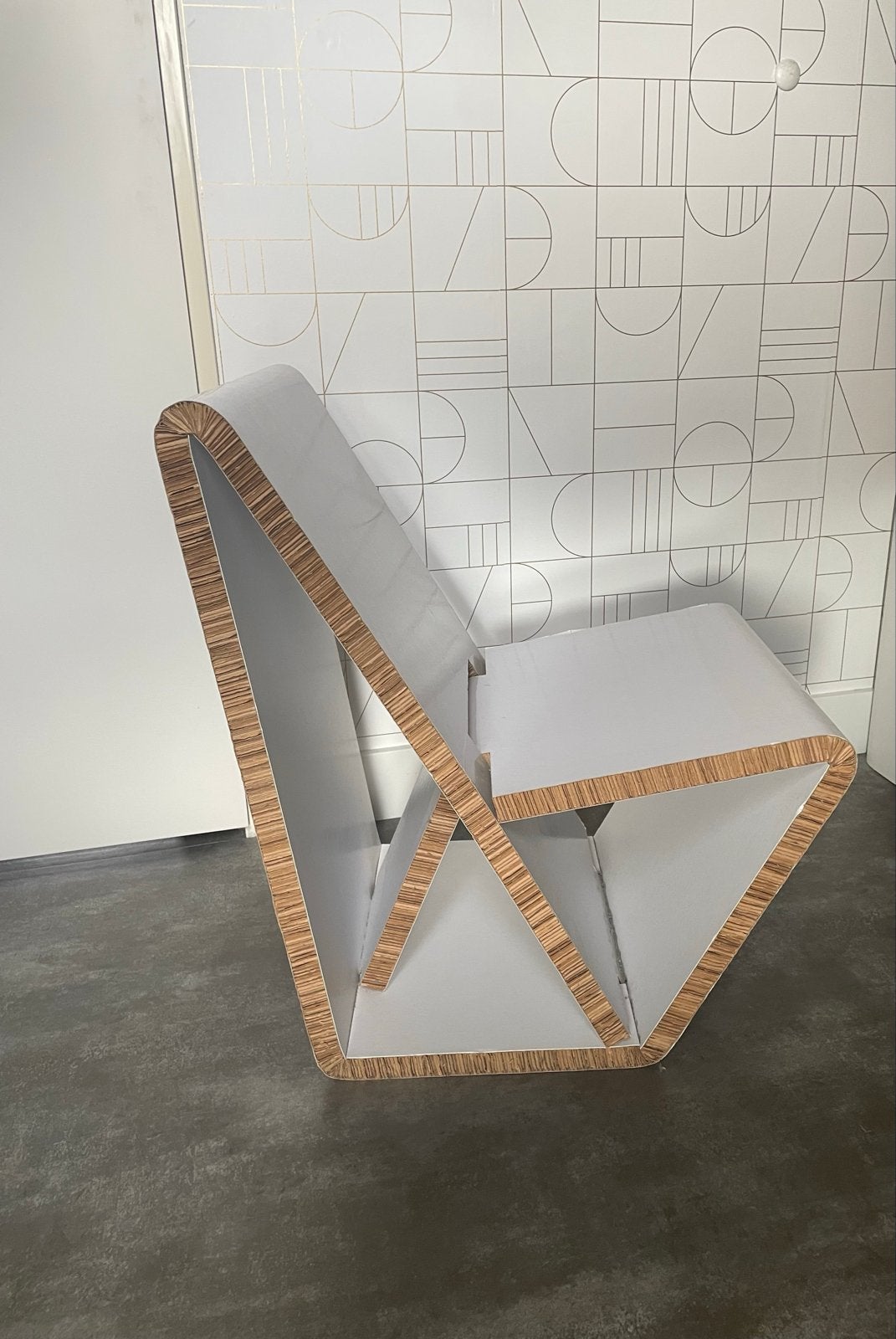 Design Kartonnen Stoel - Uniek en Duurzaam, Ophalen, Overige materialen, Gebruikt, Wit