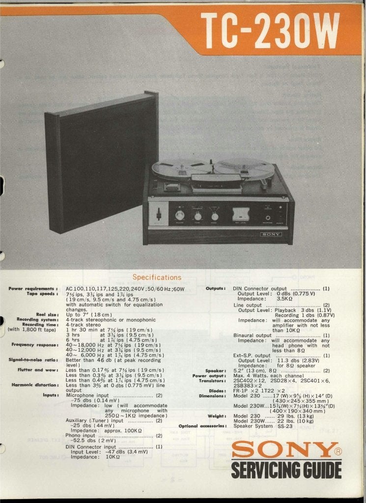 Sony  , originele service manuals, Ophalen of Verzenden, Gelezen