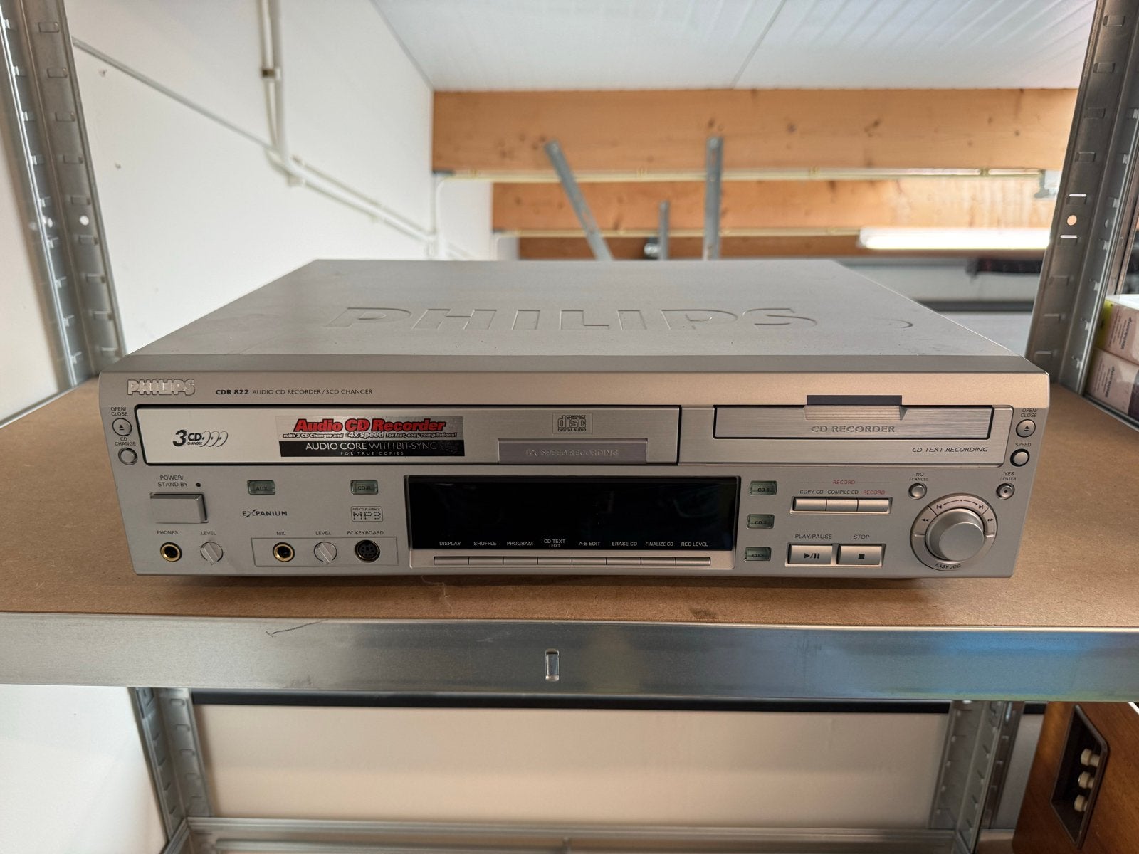 Philips CD-recorder CDR822 - Audio CD Recorder, Audio, Tv en Foto, Ophalen of Verzenden, Gebruikt, Philips