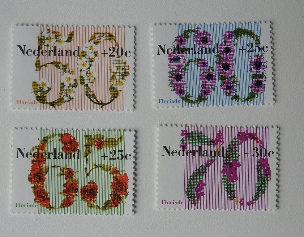 4 postzegels Floriade 1982, Verzenden, Na 1940, Postfris