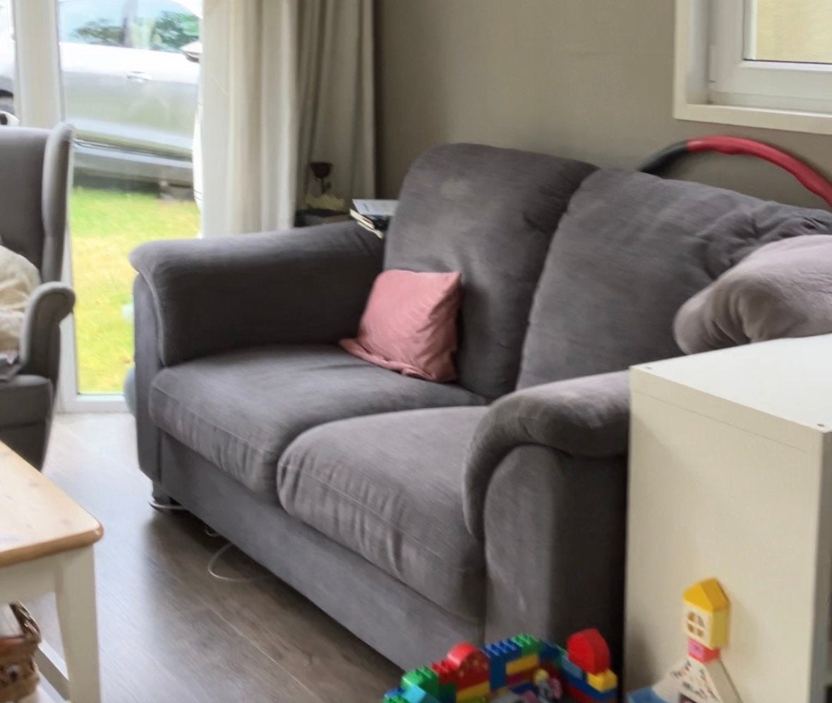 Gratis! Bank ikea, Huis en Inrichting, Banken | Bankstellen, Ophalen, Gebruikt, Tweepersoons, 75 tot 100 cm