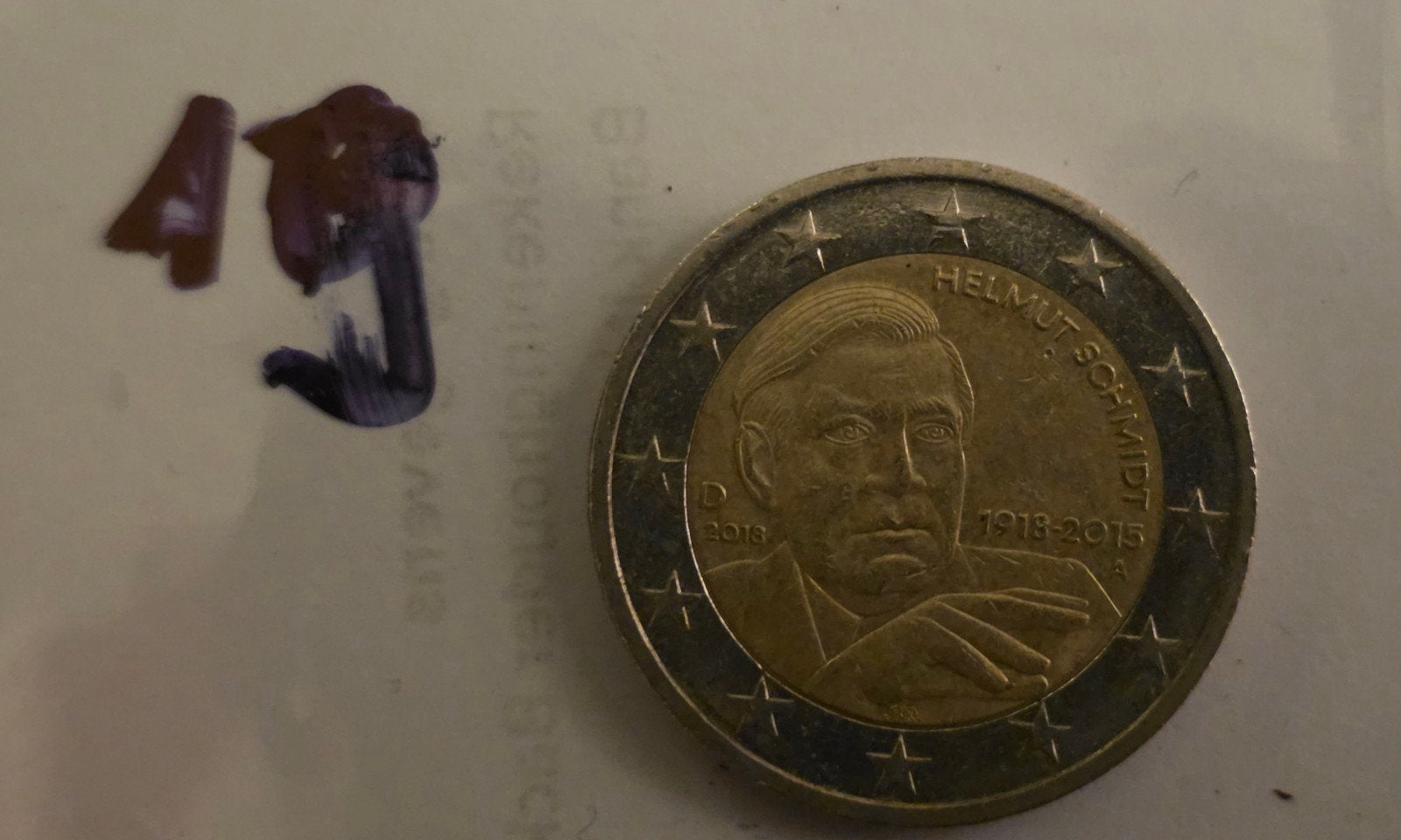 2 Euro munt Duitsland 2015 - Helmut Schmidt, Postzegels en Munten, Ophalen of Verzenden, Duitsland, 2 euro, Losse munt