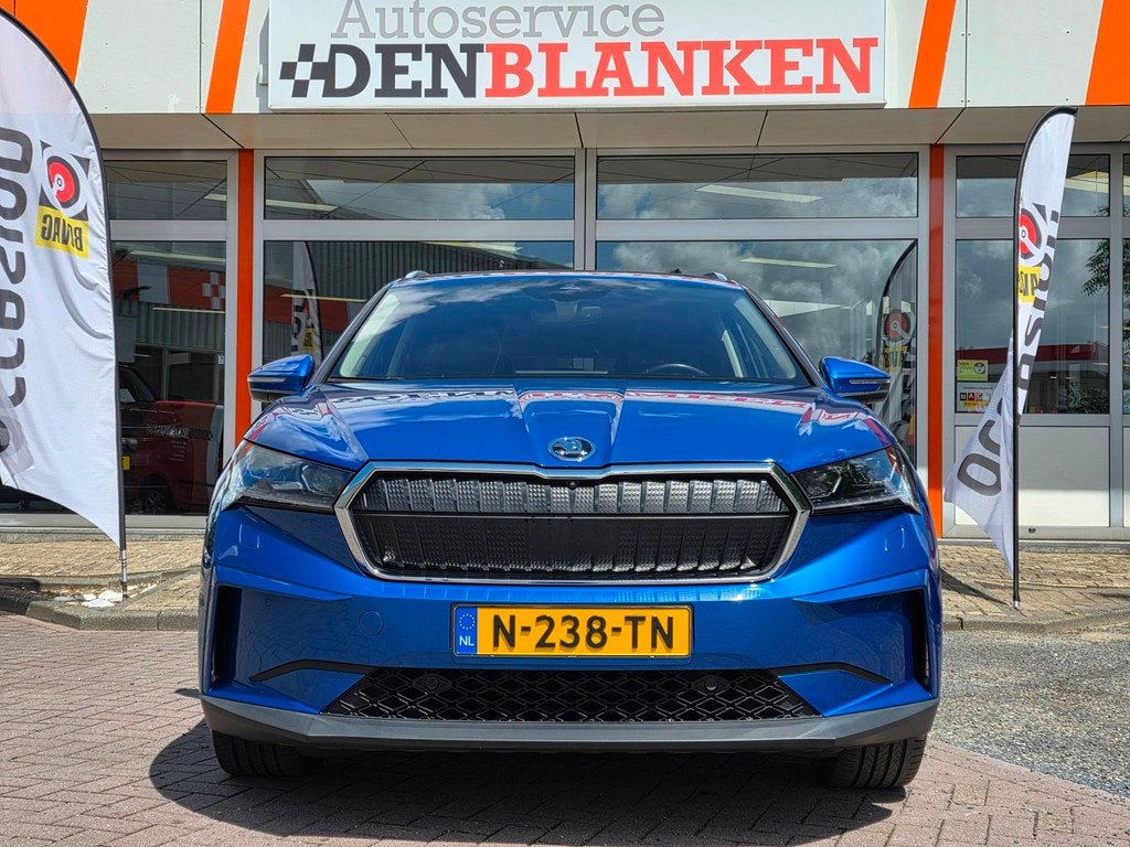 Skoda Enyaq iV 80 First Edition High BJ.11-2021 / Panodak /, Auto's, Skoda, Gebruikt, Zwart, Blauw, 204 pk