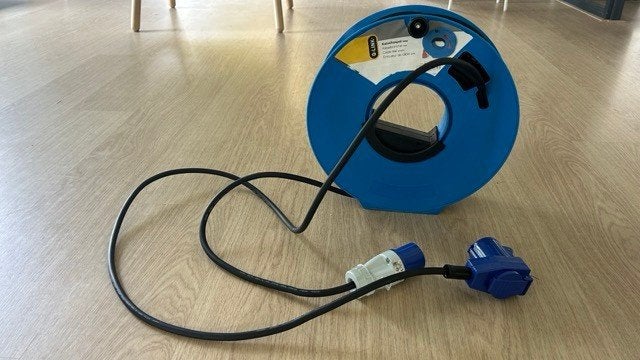 Caravan kabel met haspel, Ophalen of Verzenden, Zo goed als nieuw
