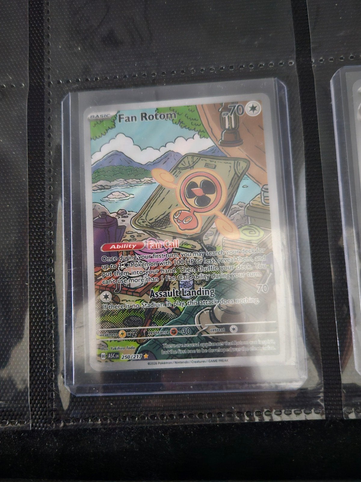 Pokemon Fan Rotom 250/217 Ascended Heroes, Ophalen of Verzenden, Zo goed als nieuw, Losse kaart, Foil