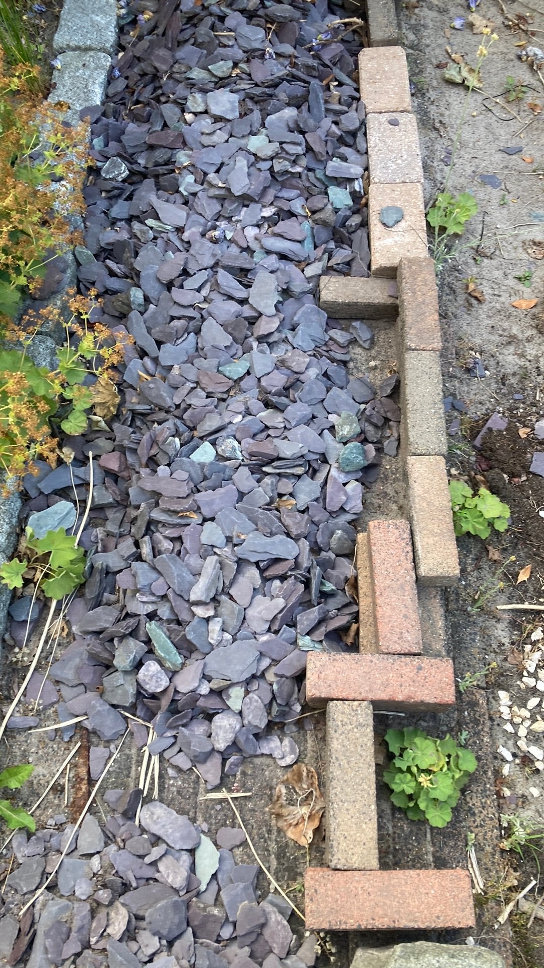 Leisteen schilfers. Tussen 150 en 200 kg., Tuin en Terras, Grind, Keien en Split, Ophalen, Gebruikt, Overige typen, Antraciet