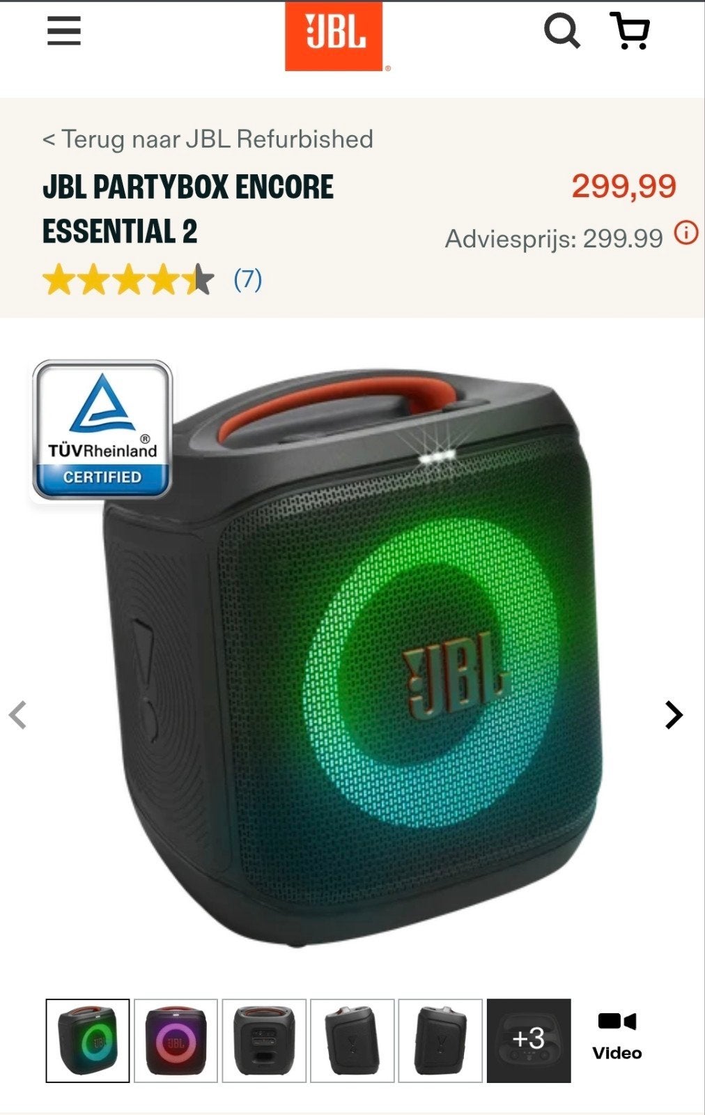 JBL Encore 2 Essential, Ophalen, JBL, Party speaker, Zo goed als nieuw
