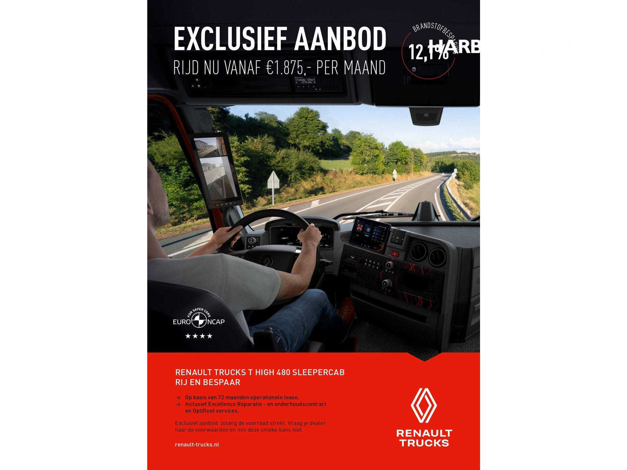 Renault T 480 Turbo Compound T-High sleepercab CMS, Auto's, Automaat, Dealer onderhouden, Achterwielaandrijving, Met garantie (alle)