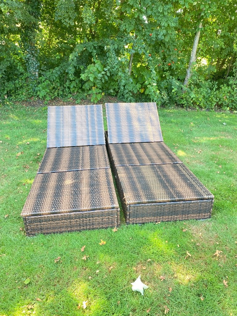 Ligbedden, Tuin en Terras, Ophalen, Gebruikt, Kunststof, Verstelbaar