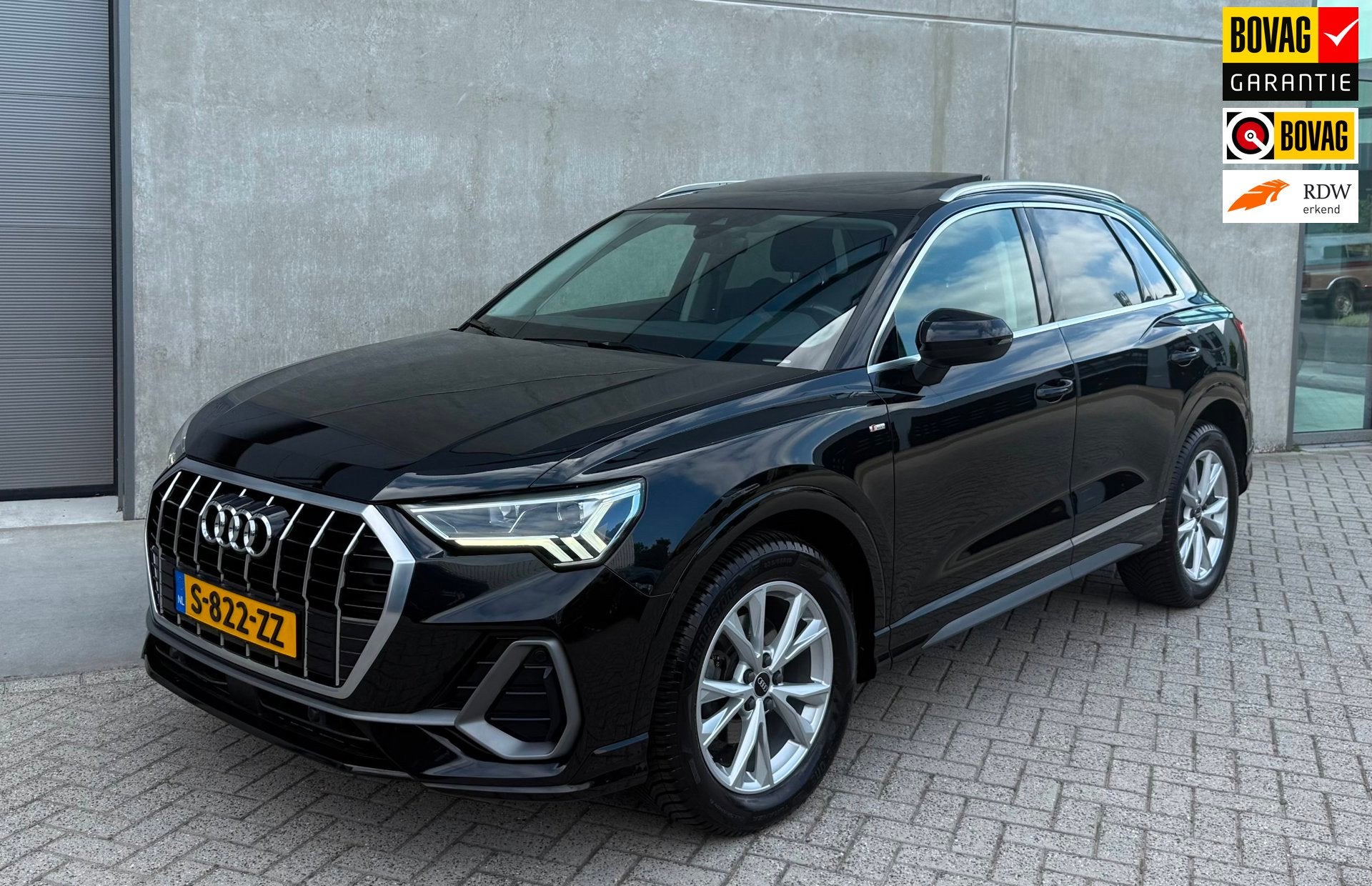 Audi Q3 35 TFSI Zwart 2021 S line PANO|CAMERA|CARPLAY|LED, Auto's, Audi, 4 cilinders, 150 pk, 1505 kg, Zwart