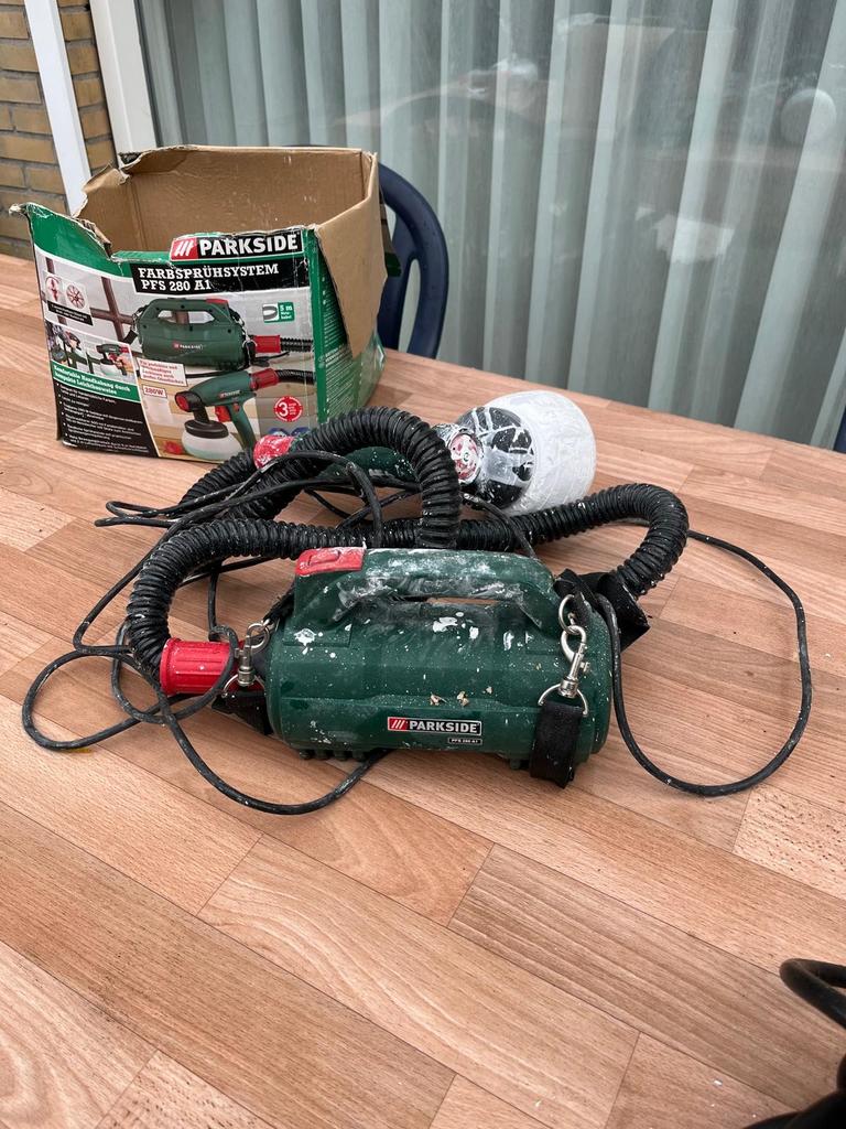 Parkside Verfspuitsysteem PFS 280 A1 - Gebruikt, Ophalen of Verzenden, Zo goed als nieuw