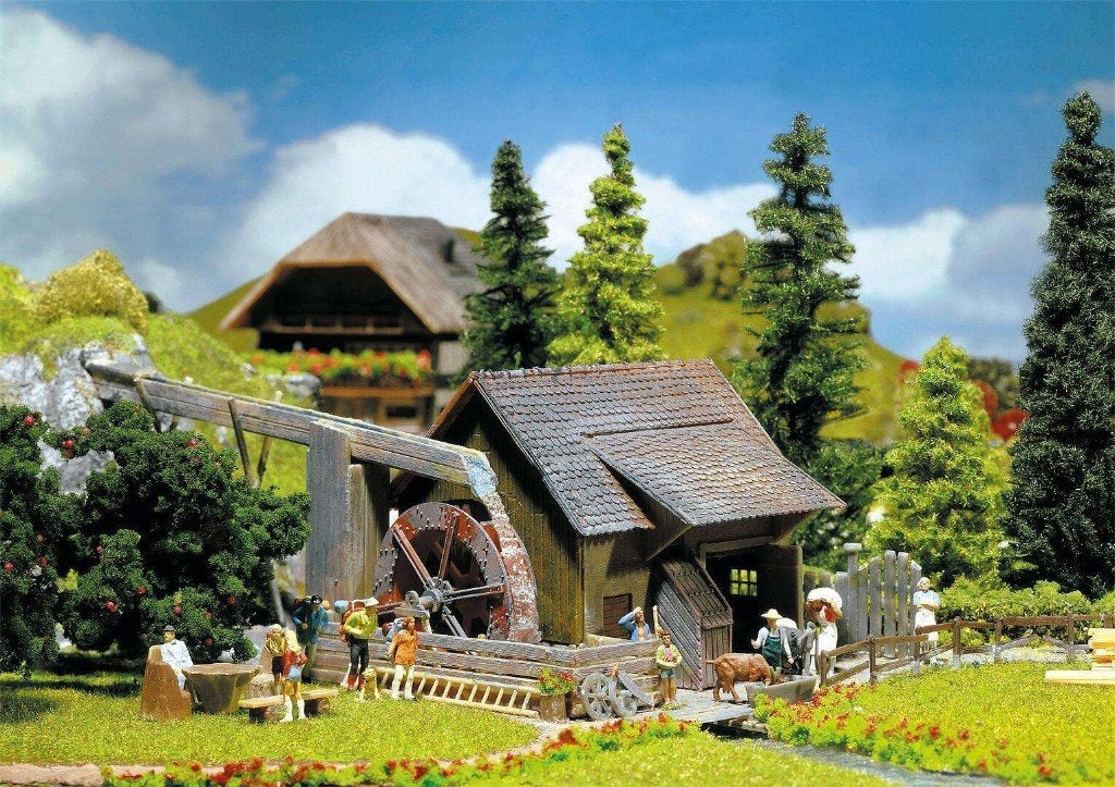 FALLER B-225: bouwpakket watermolen compleet met pomp, Hobby en Vrije tijd, Modeltreinen | H0, Ophalen, Wisselstroom, Märklin