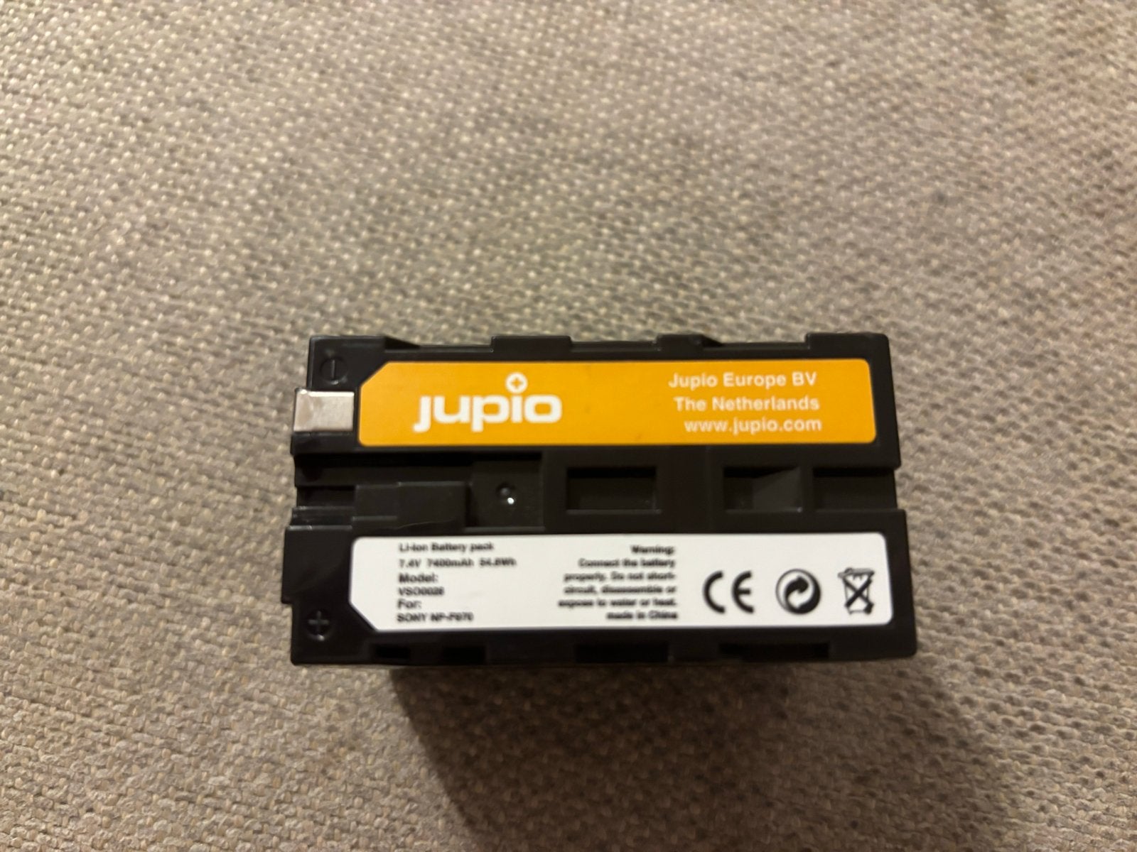 Jupio Li-ion Batterij voor Sony NP-F970 - Zo goed als nieuw, Audio, Tv en Foto, Ophalen of Verzenden, Zo goed als nieuw, Oplaadbaar