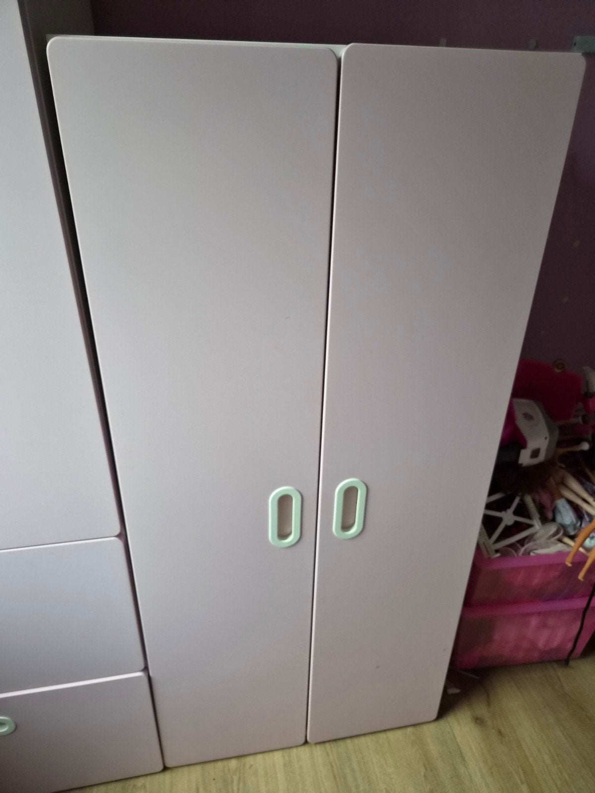 Ikea roze kledingkast, Ophalen, Gebruikt, 100 tot 150 cm, 50 tot 100 cm