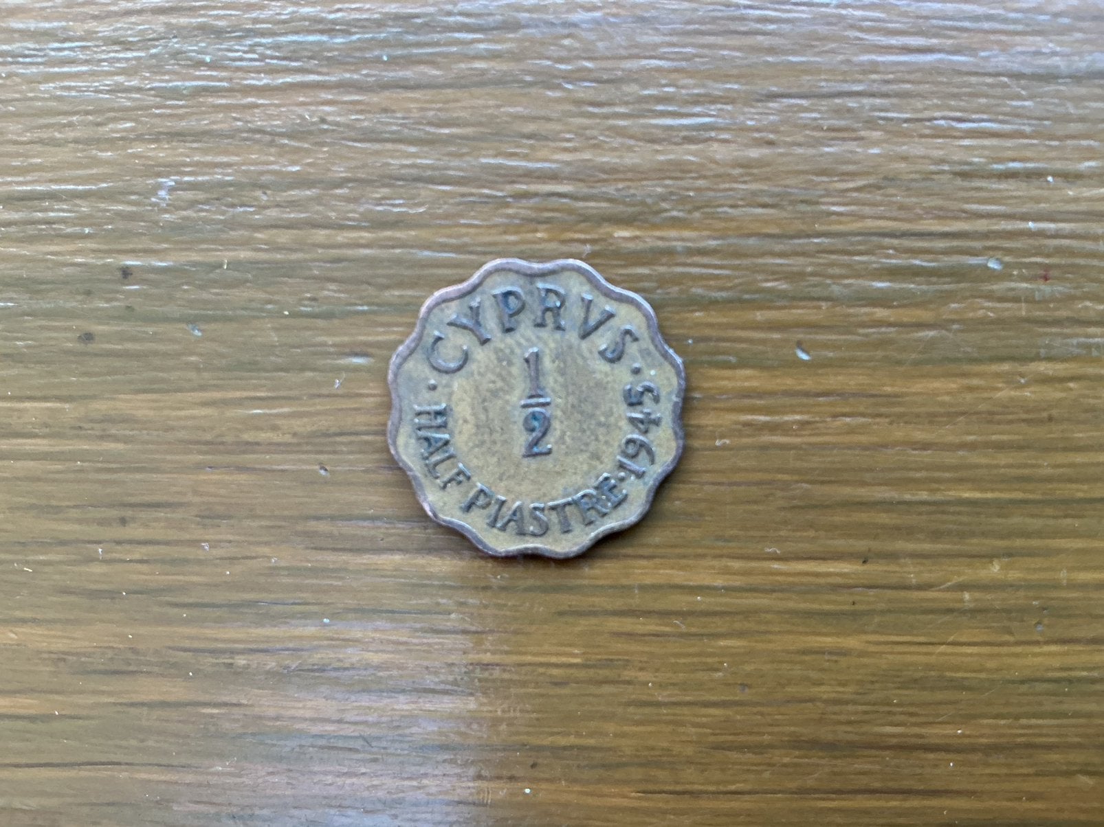 Munt Cyprus 1/2 piastre 1945 George VI, Ophalen of Verzenden, Overige landen, Losse munt