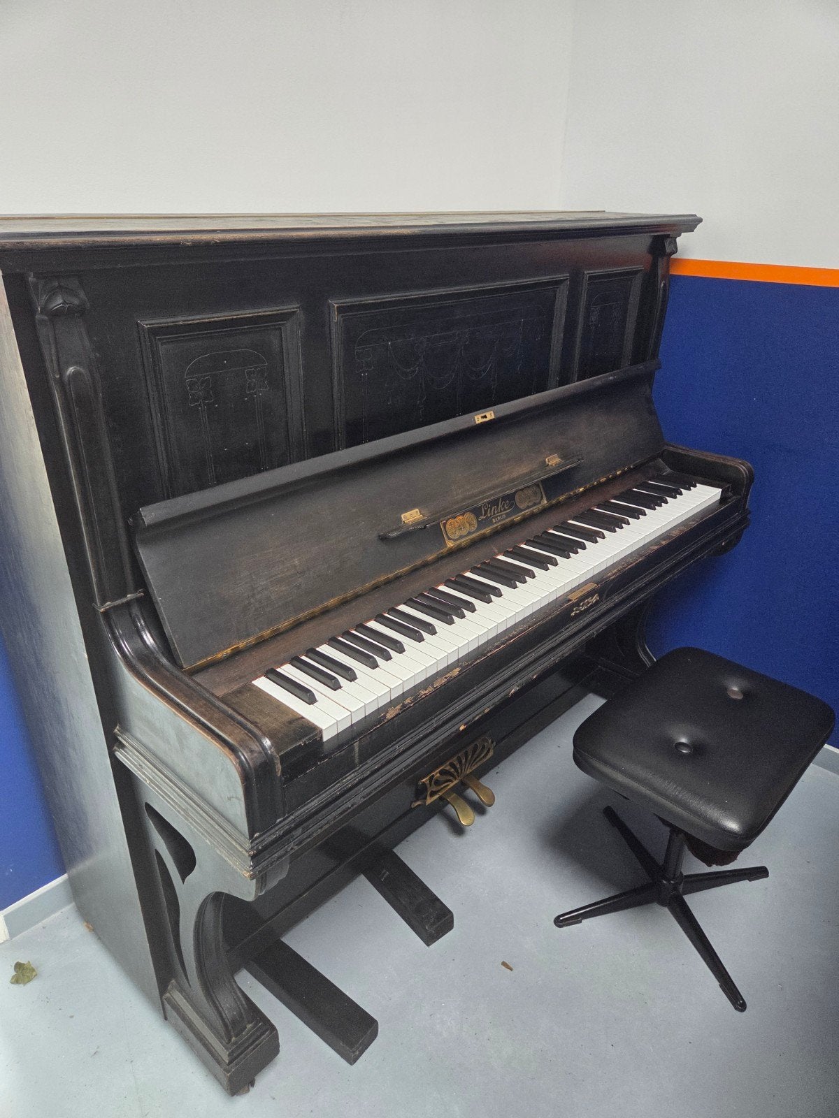 Te koop Antieke Linke Berlin Piano - Zwart, Gebruikt, Ophalen, Gebruikt, Zwart
