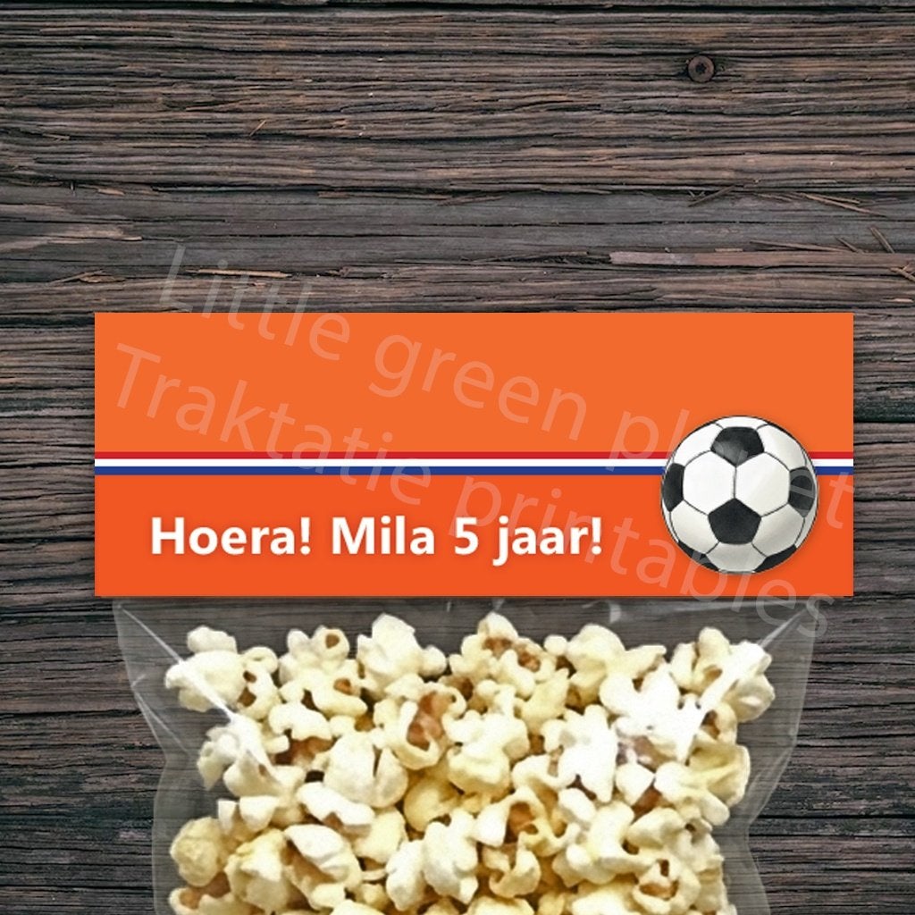 Voetbal traktatie labels – Oranje – WK traktatie – Printable, Verzenden, Nieuw